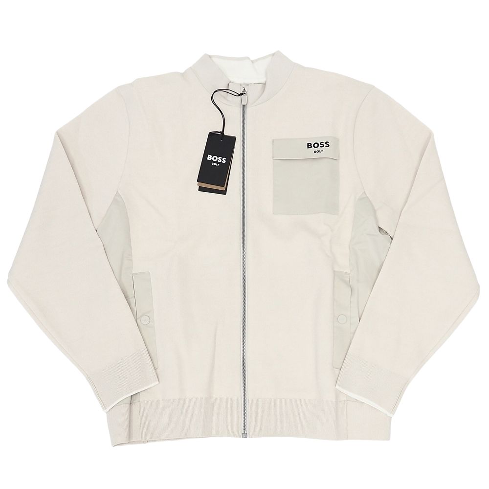 BOSS GOLF ジップアップ ニット サイズ XL Almond Milk ゴルフウエア ヒューゴボス メンズ 5WHB J06298 KCT25
