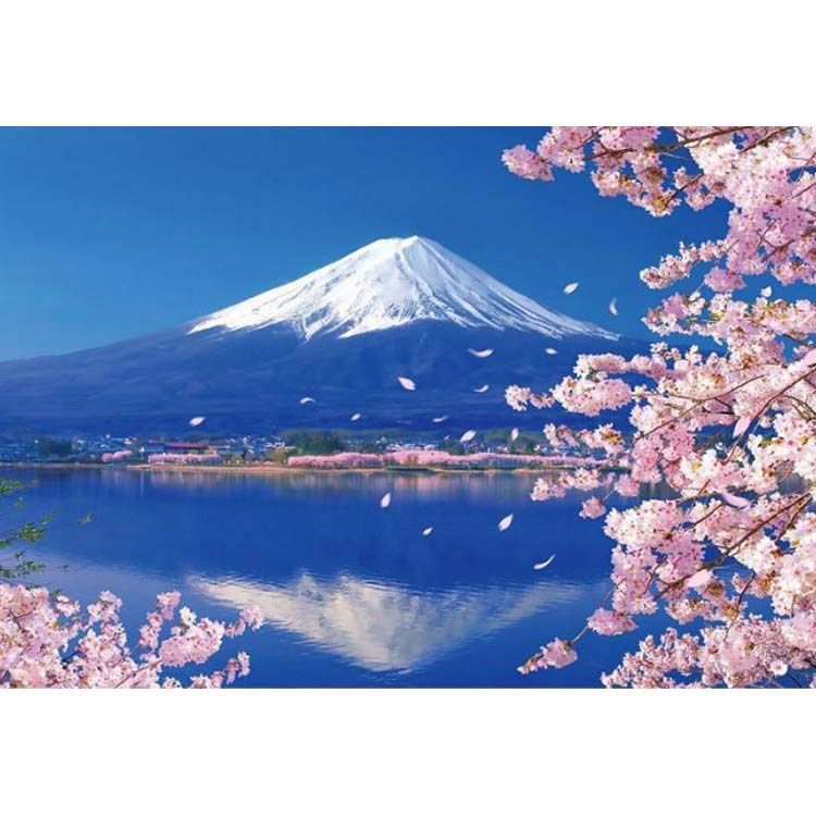  ダイヤモンドアート 大型 ダイヤモンドアート ダイヤモンドペインティング 桜 上級 逆さ富士 50×40cm 城 京都 青空 富士山 日本の美しい風景 日本 キット ビーズ刺繍キット 中級 ハンドメ#dzdx6474