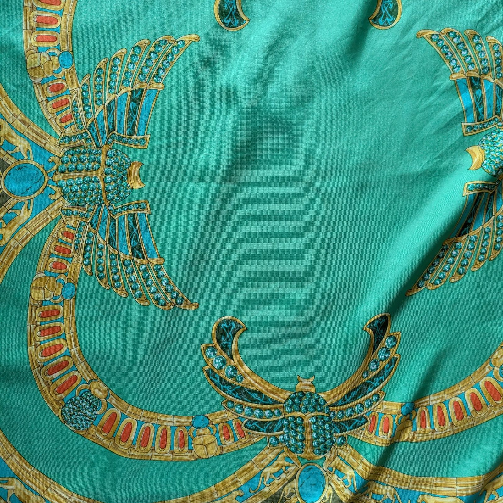 Cartier カルティエ スカーフ シルク100％ シルク100％ グリーン