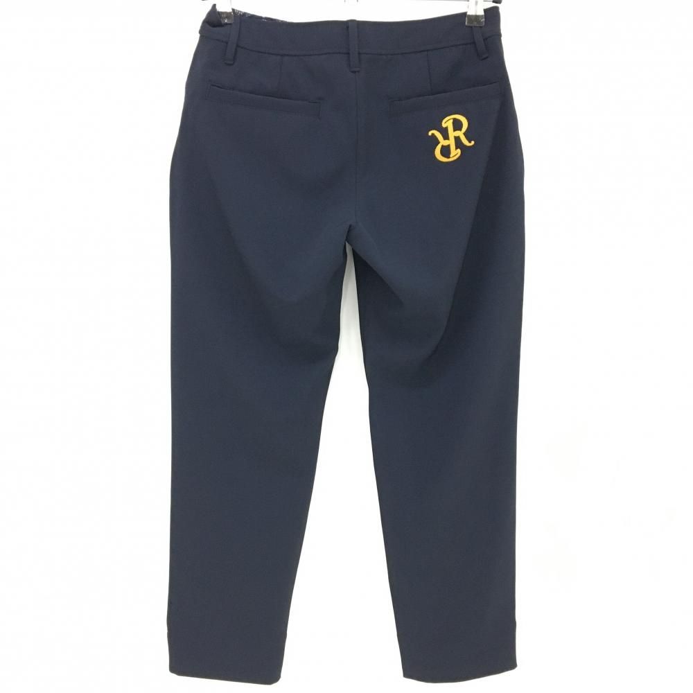 【新品】レザレクション　レディース　ロングパンツ　ネイビー　XSサイズ 超美品】レザレクション パンツ ネイビー ストレッチ ロゴ