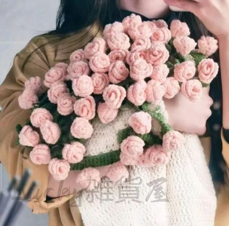 花束ブランケット 完成品ブーケブランケット マジックフラワー かぎ針