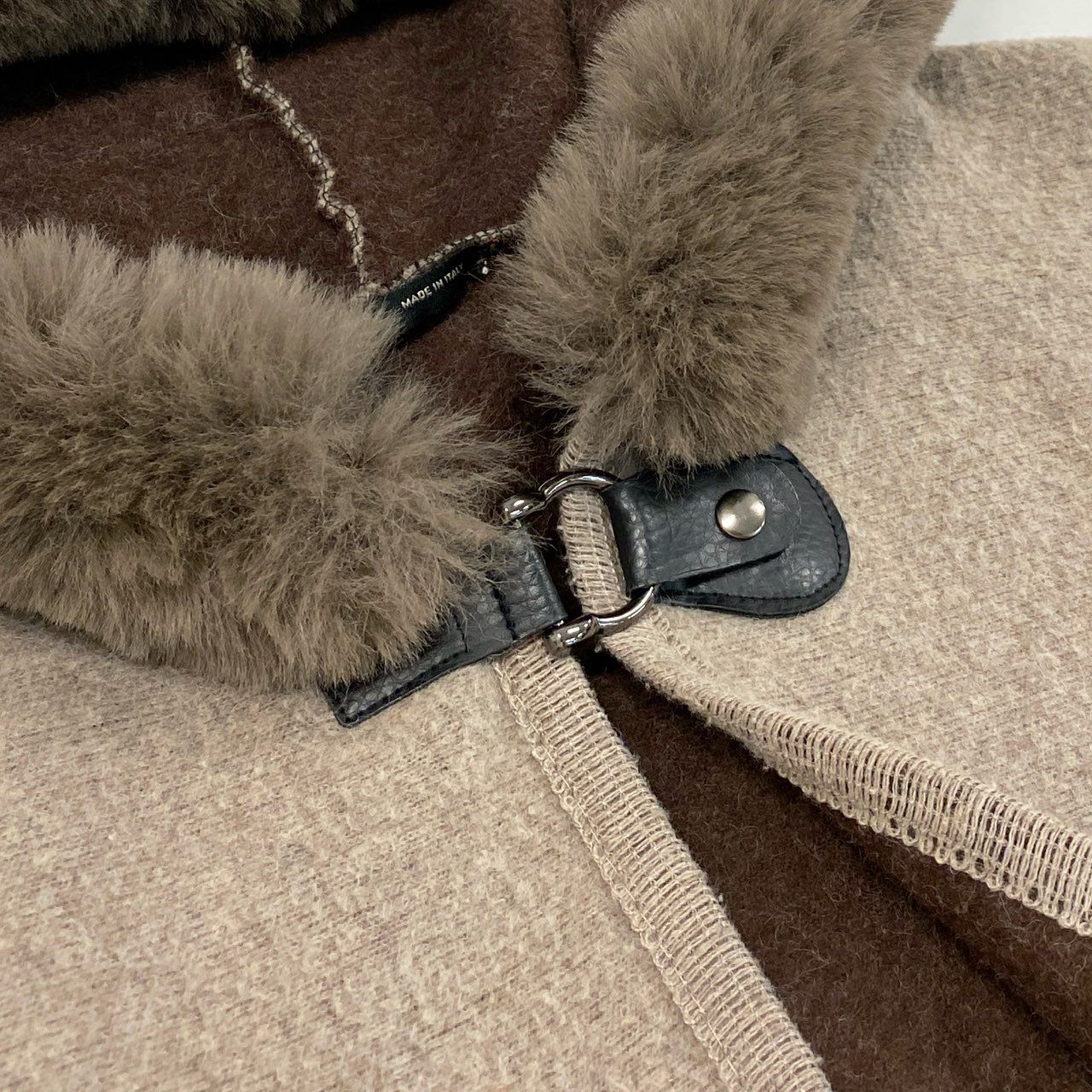 定価7.5万 ANAYI 22AW シャルムビーバーケープコート ベージュ 36