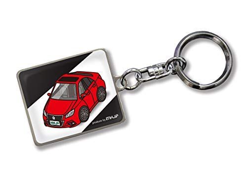 レッド カスタムキーホルダー トヨタ クラウン アスリート GRS210 AWS210型 ベース：ブラック 車カラー：レッド