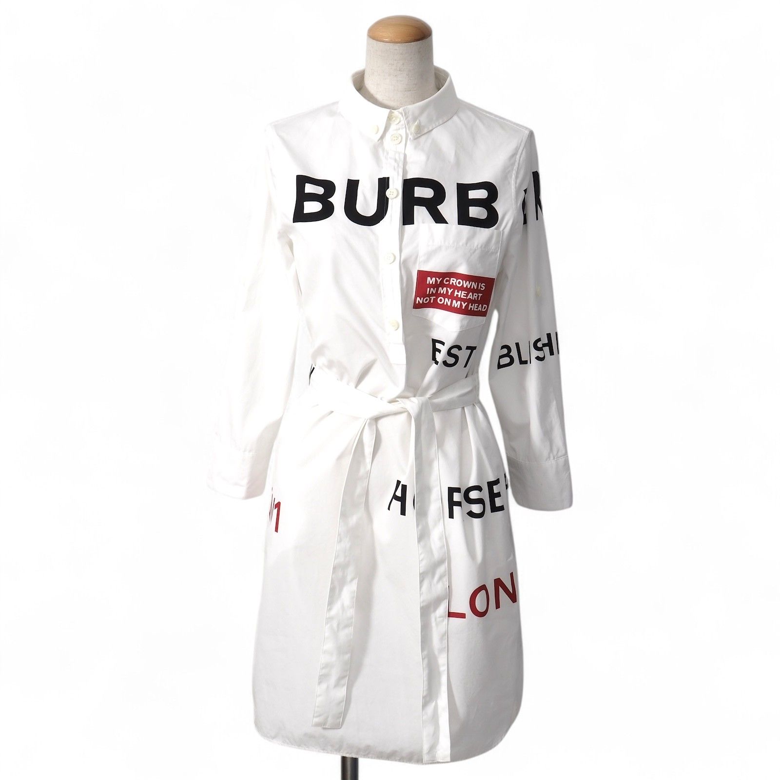 良品 バーバリー BURBERRY コットン ホースフェリー ベルト付