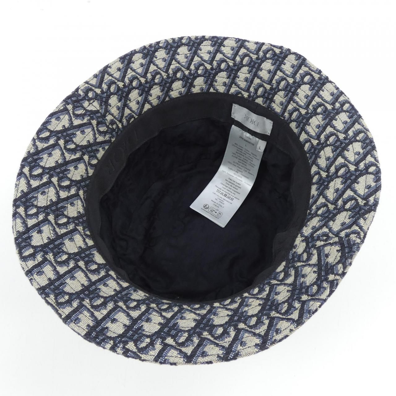 美品　ディオール　ボブハット　オブリーク コットン ブレンド ジャカード Dior - DIOR ボブハット ディオール オブリーク コットン