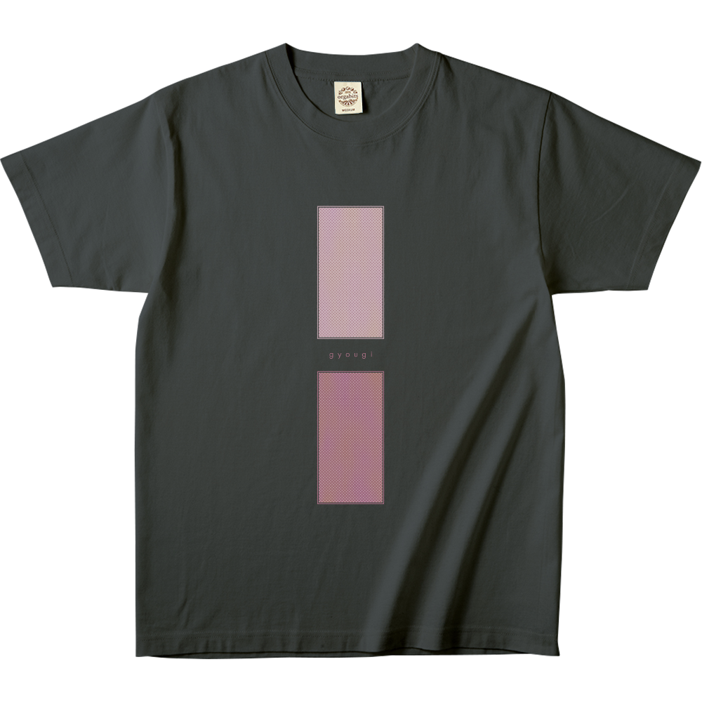 和柄Tシャツ　小紋 行儀 -彩・角-