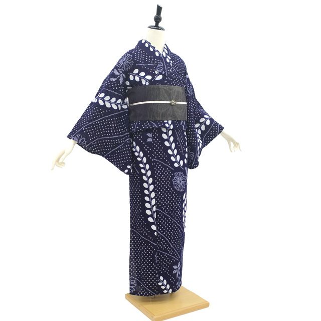 中古】 夏物 本場有松鳴海絞り 浴衣 リサイクル 有松 ゆかた