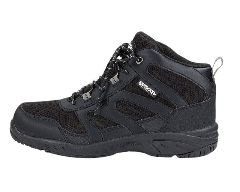 アウトドアプロダクツ アウトドアシューズ HIカット メンズ レディース 防水 幅広 4E キャンプ トレッキング スニーカー ローカット ゆったり ahodp711ws ブラック 26.5cm