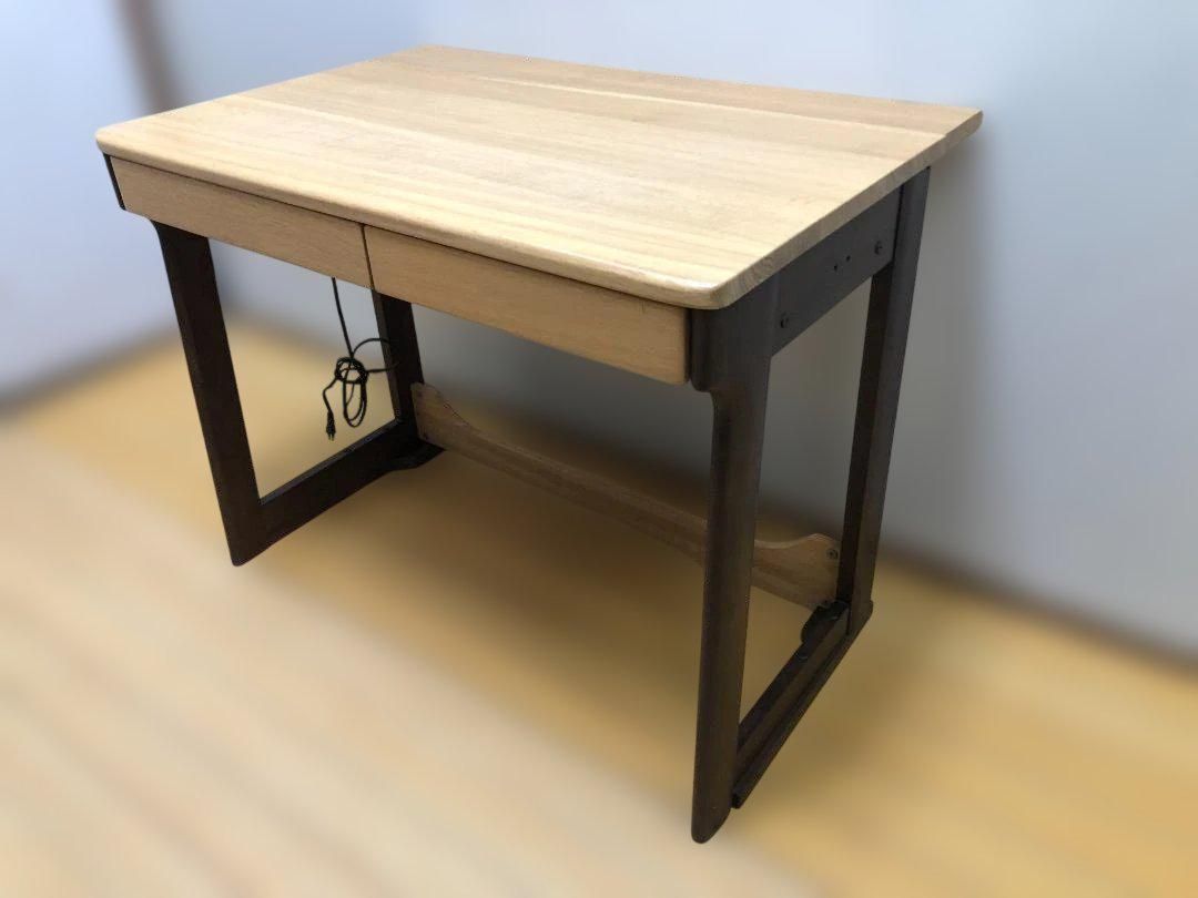 イトーキ ITOKI TH-MH型 奥行可変デスク 天然木 ナラ材 学習机 事務机 ワークデスク 北欧風 木 カフェ風 ナチュラルインテリア 251026-8