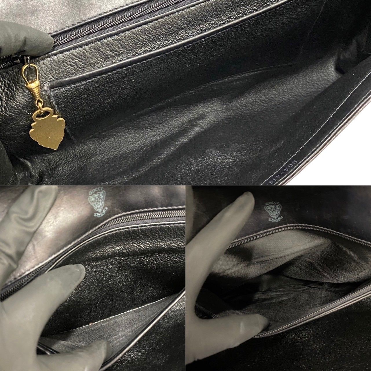 極 美品 GUCCI グッチ オールドグッチ ヴィンテージ GG ロゴ 金具 