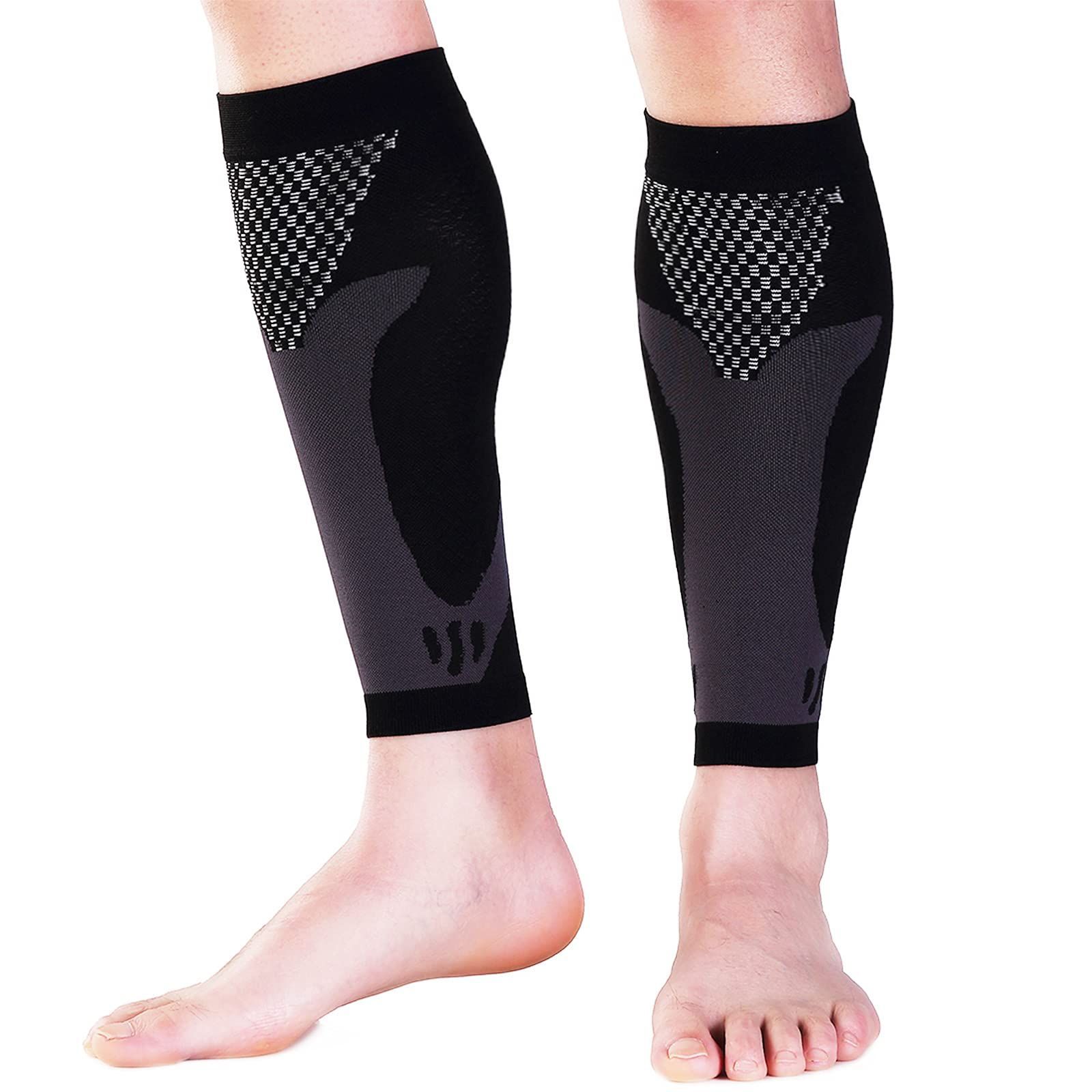 [Popular Item] Standing Work [1 Pair 2 Pack] Breathable Walking Running Compression Baseball Walking Supporter Left Right Unisex Calves (L)