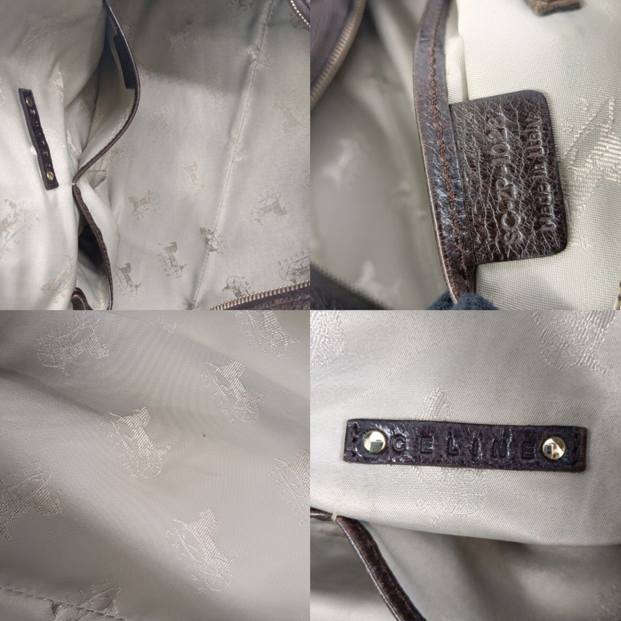 Celine セリーヌ バッグ ミニボストンバッグ レザー ブラウン