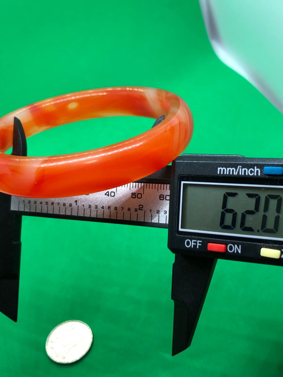 超美品 高氷 塩源瑪瑙62mm ギフトボックス付き ブレスレット 1452 