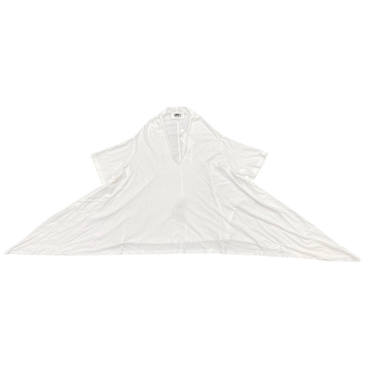 EM0972 Maison Margiela MM6 ショートスリーブアシンメトリードレープTシャツ S52GC0254 Lサイズ