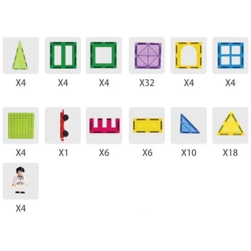 お得！2セット売り】【知恵ピタゴラス】202パーツ不思議な磁石でピタッ  