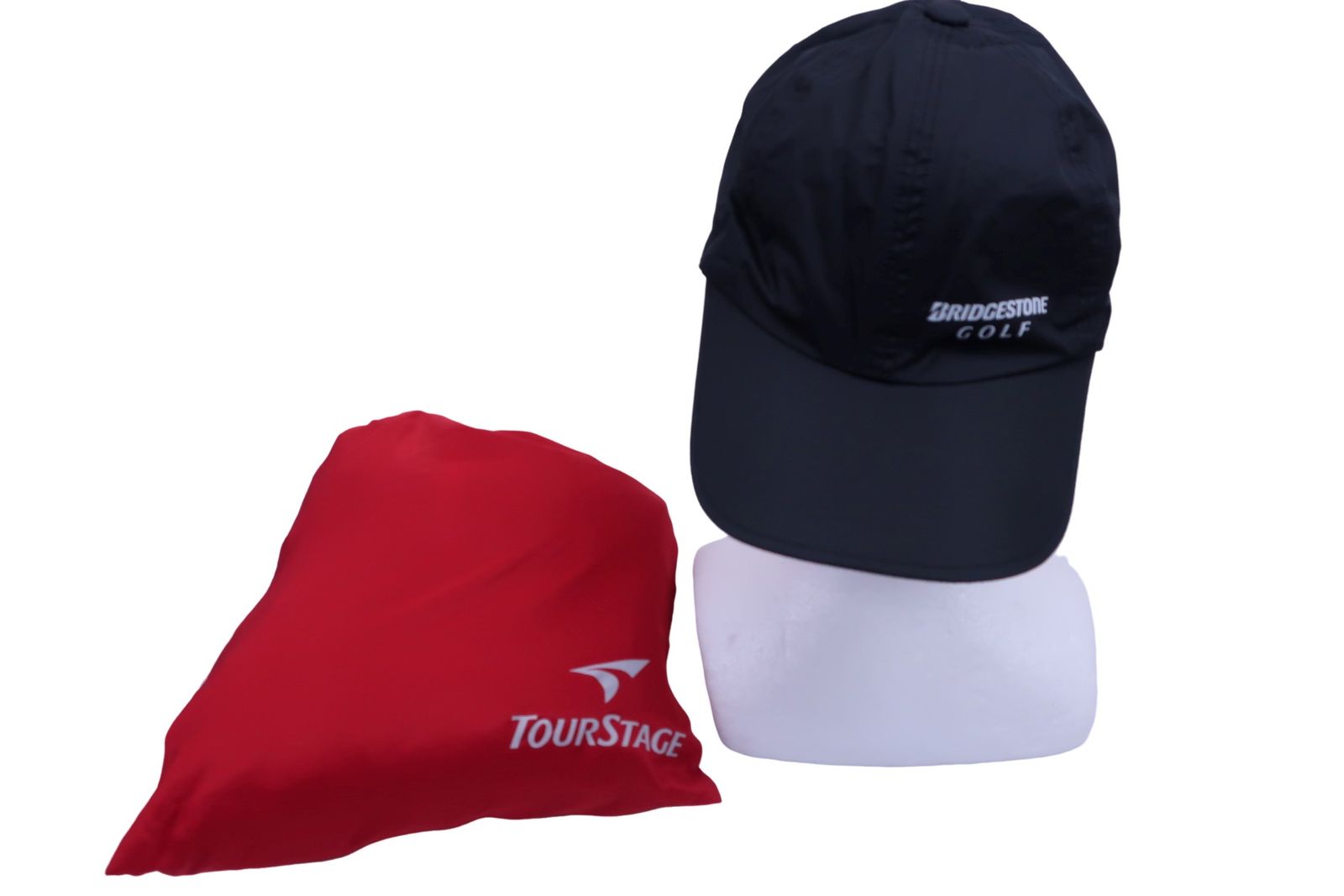 美品】TOURSTAGE(ツアーステージ) レインウェア上下セット 赤黒