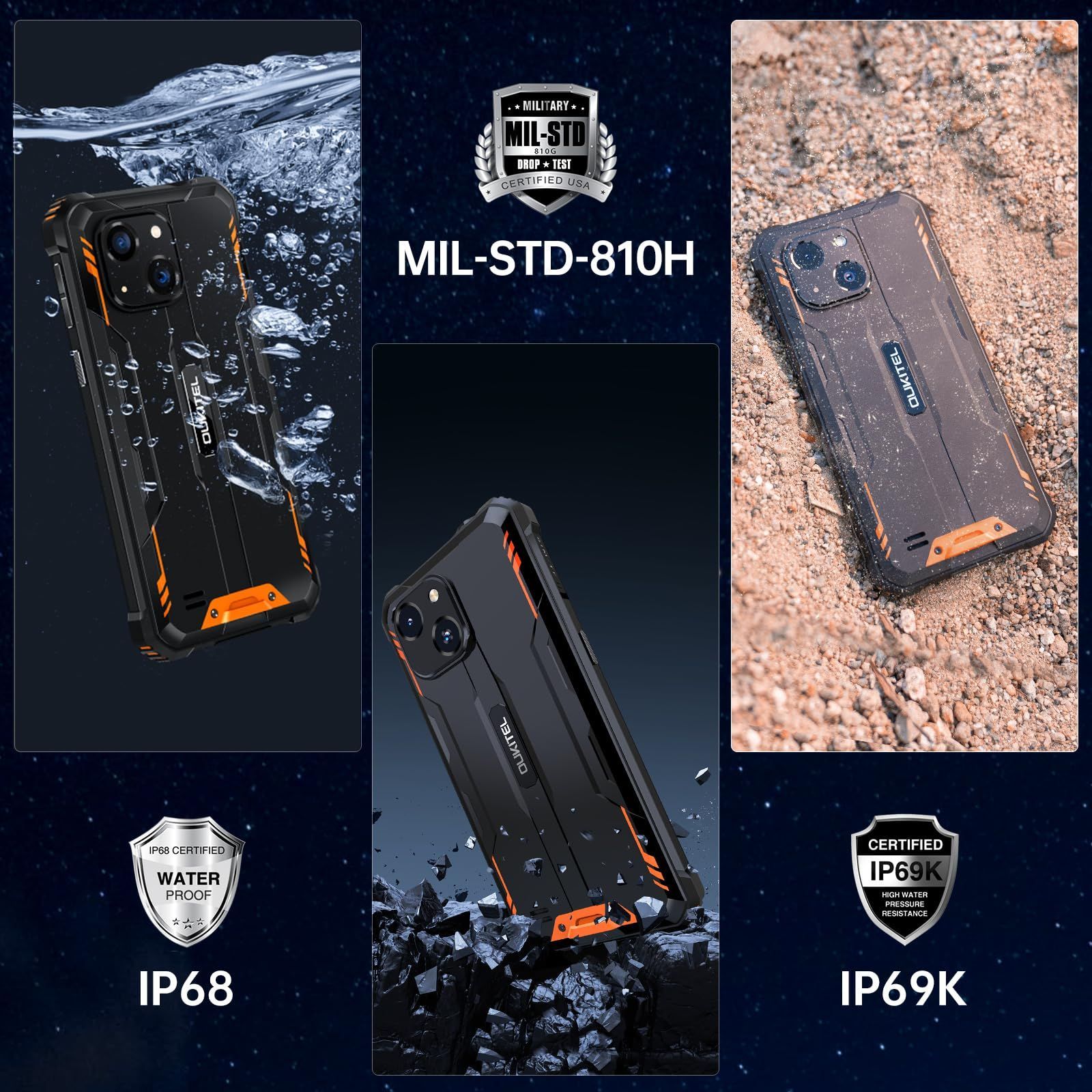 Amazon | OUKITEL WP23PRO SIMフリー スマホ 本体 16GB RAM+128GB ROM