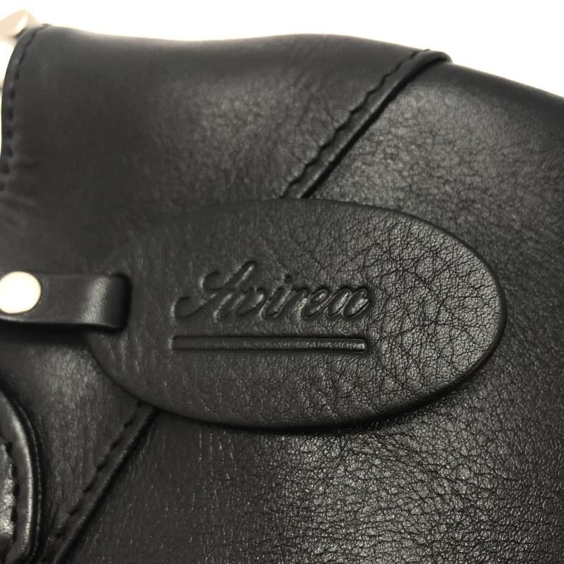 中古】AVIREX トートバッグ コマーシャルロゴ 2way レザー