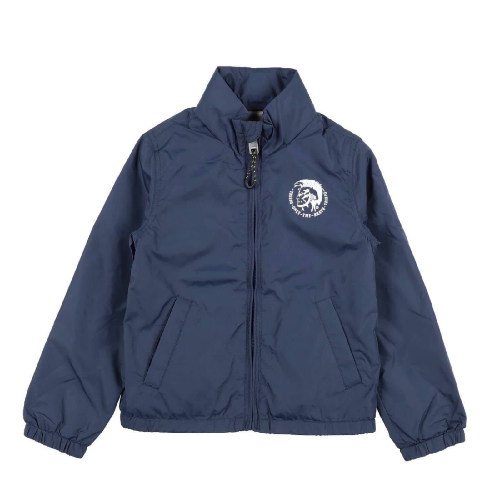 DIESEL キッズ ウインドブレーカー コンパクトジャケット 黒 ネイビー