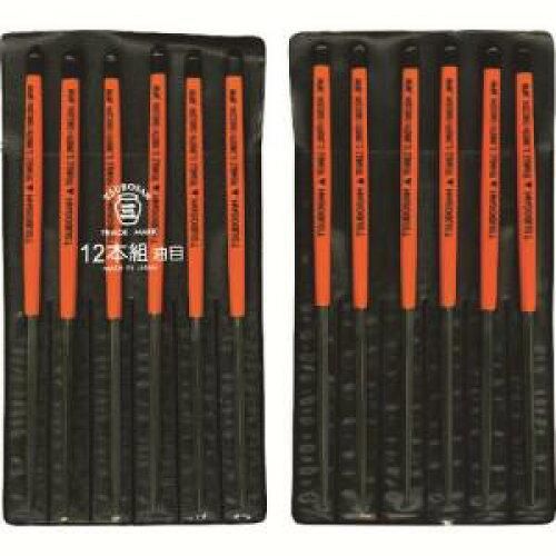 2営業日で発送 ツボサン 組ヤスリ 12本組 三角 油目 SA01204 4058