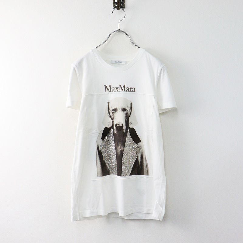 2022 マックスマーラ MAX MARA 19460323 ピュアコットン MMDOG クルーネック ジャージー Tシャツ  XS/ホワイト【2400014070026】 - メルカリ