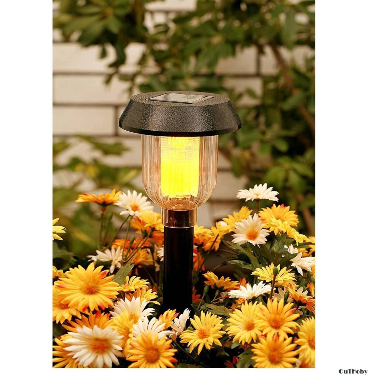 スタイリッシュモダンな光！ソーラー ライト2個組 76 cm ステンレス