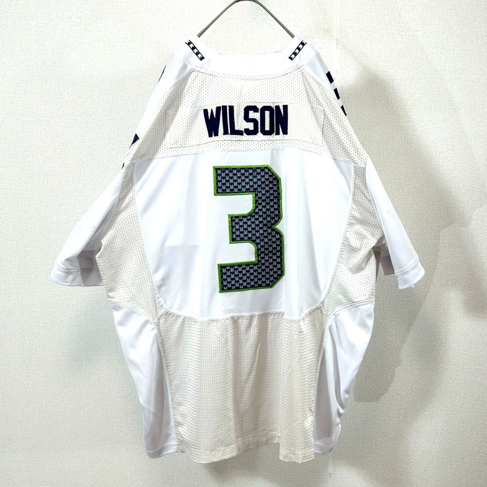NFLシーホークスゲームシャツ肉厚SEAHAWKS大 Tシャツ両面刺繍ワッペン 