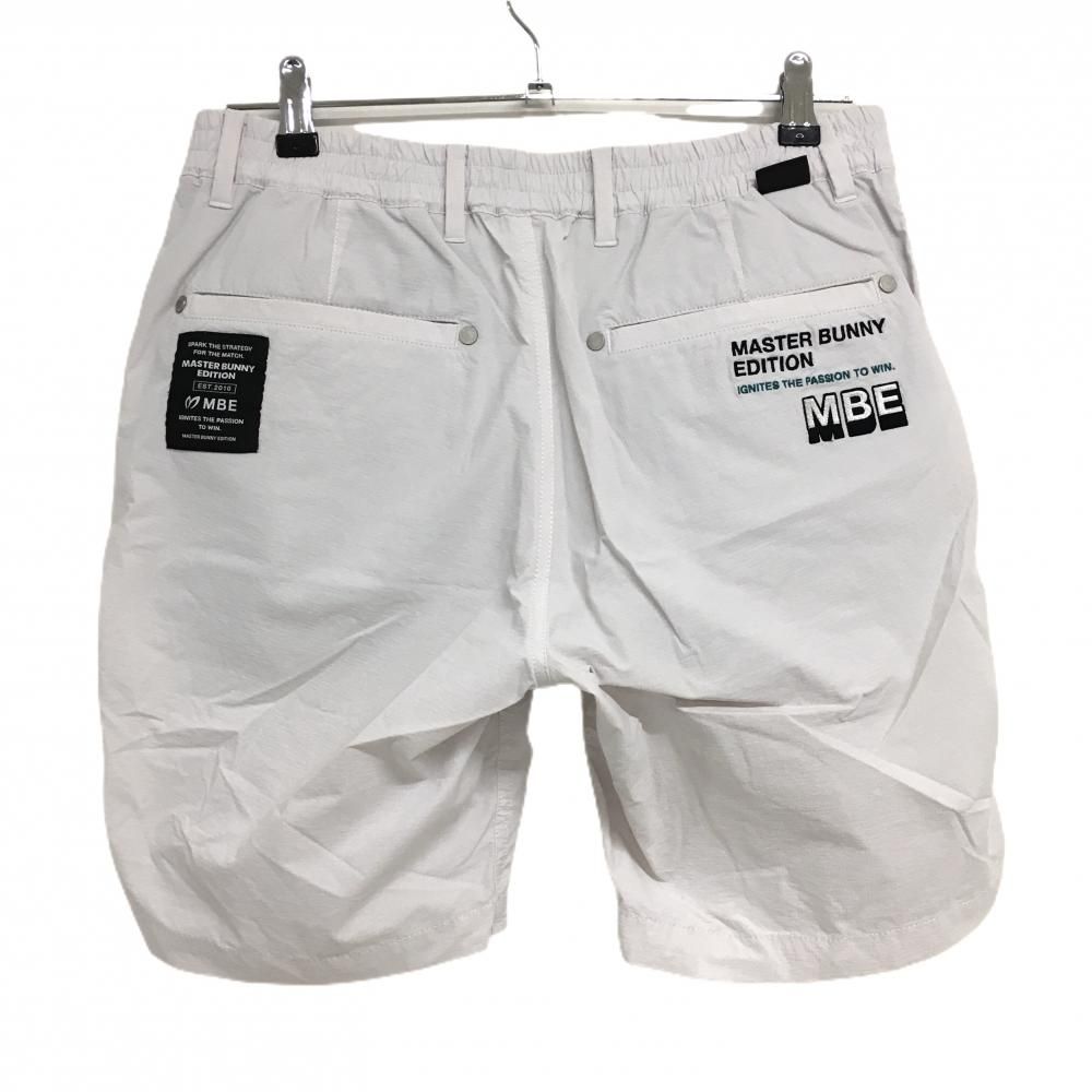 美品】マスターバニー ハーフパンツ 白 格子織生地 ストレッチ