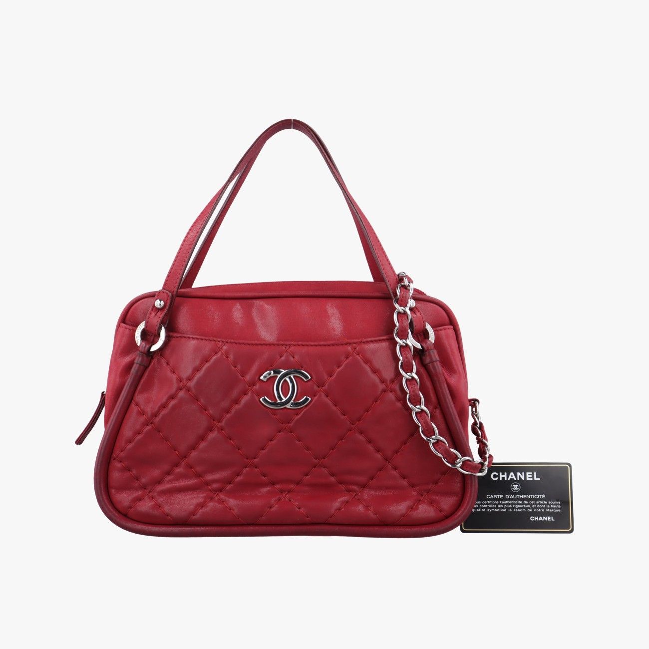 シャネルChanelワイルドステッチレッドレザーA6727316744317
