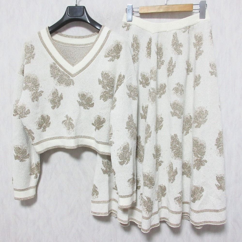 ♥グレースコンチネンタル♥ラメ入りニットスカート 美品 25SS 