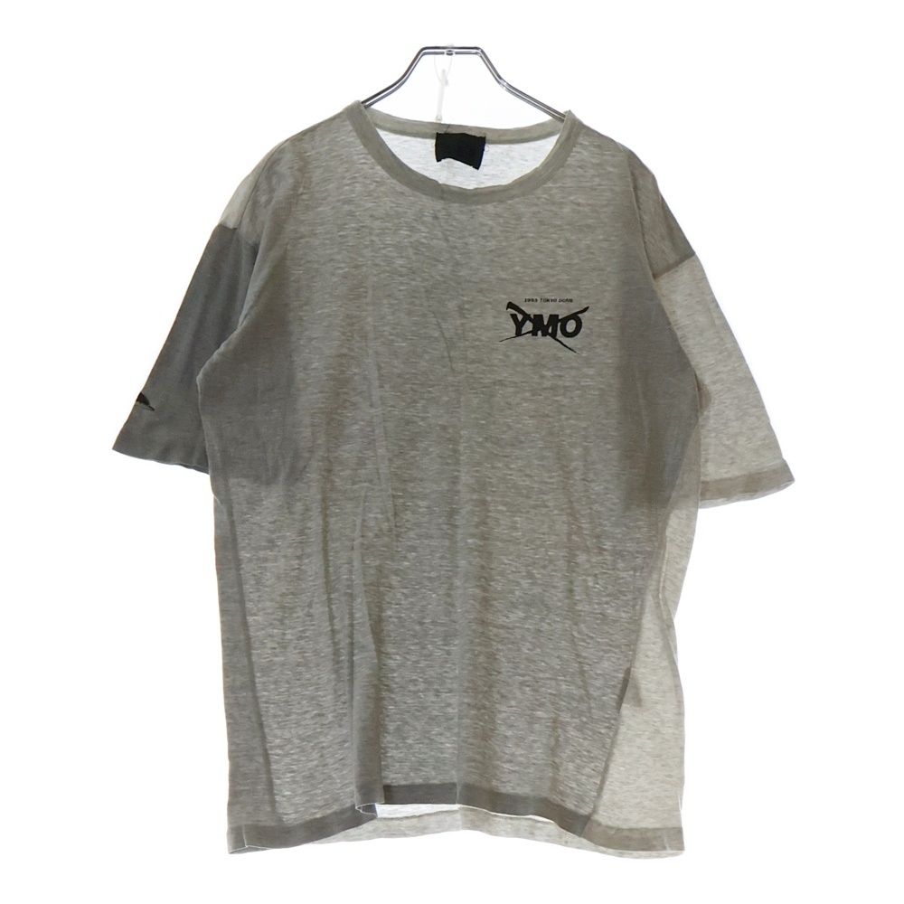 Yohji Yamamoto (ヨウジヤマモト) 1993 TOKYO DOME YMO 東京ドーム テクノドン ライヴ フロントプリント クルーネック半袖Tシャツ カットソー グレー