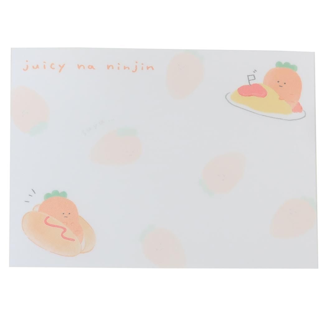 メール便】ジューシーなにんじんとなかまたち メモ帳 ミニメモ