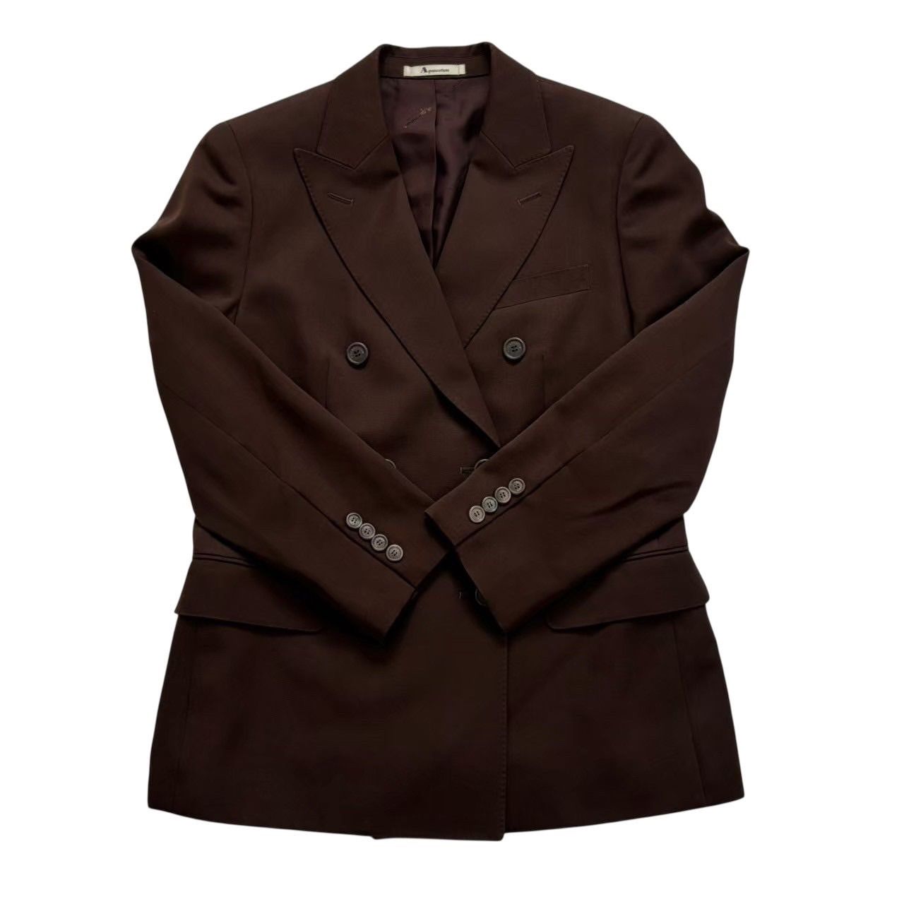 メンズ Aquascutum アクアスキュータム テーラードジャケット 茶 