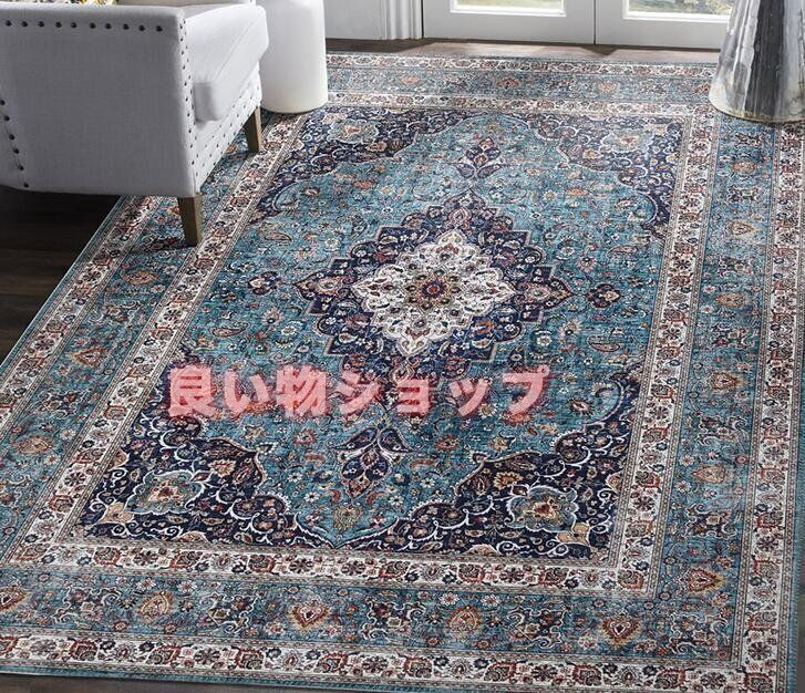 100万ノット☆シルク調ペルシャ柄絨毯☆高密度のゴージャスな色