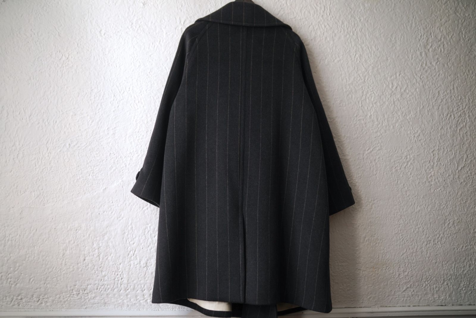 1990's ウールストライプダブルチェスターコート / GIORGIO ARMANI