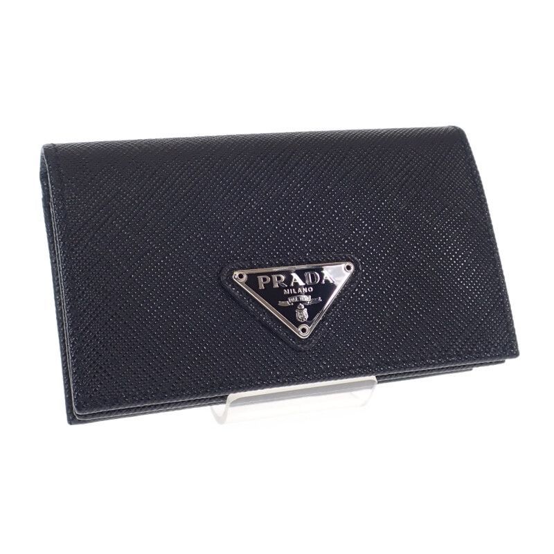 【中古】【Aランク】PRADA プラダ サフィアーノレザー カードケース 1MC122_QHH_F0632 コインケース ブラック トライアングルロゴ 【ISEYA】