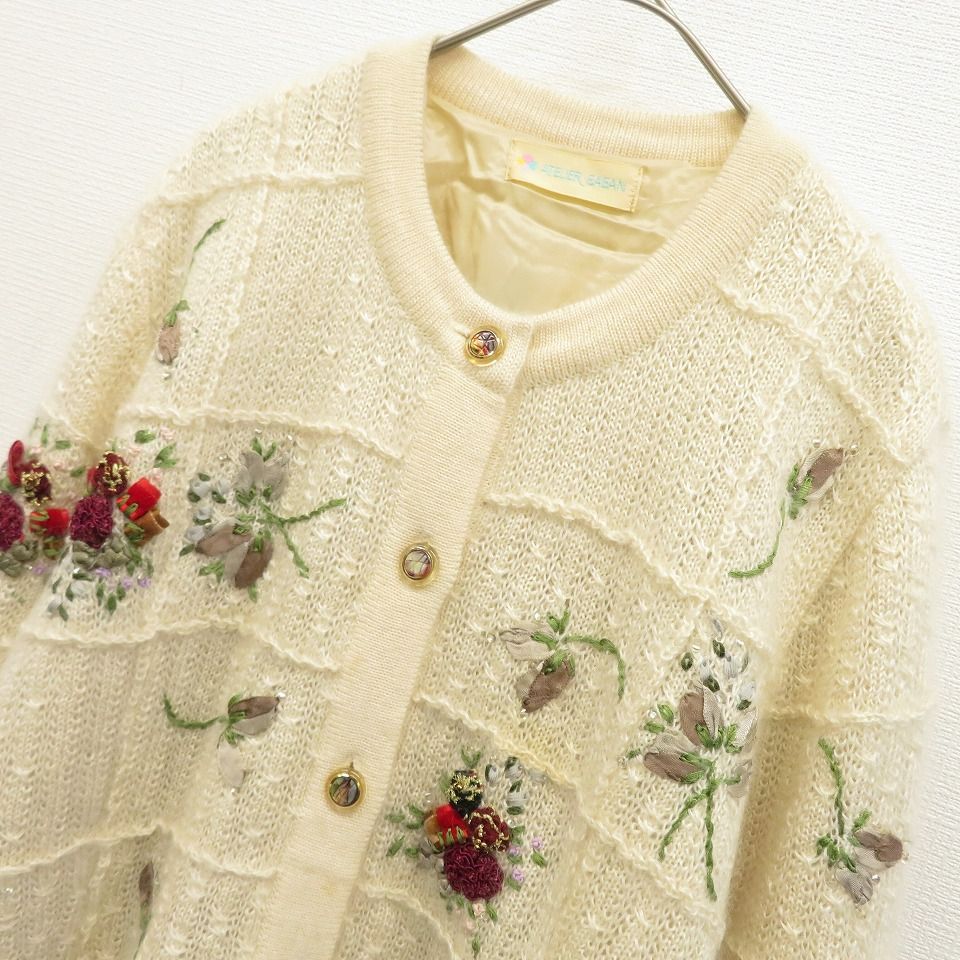美品✨アトリエサガン◇フラワー装飾ニットアンサンブル カシミヤ カーディガン 2025年最新】Yahoo!オークション -アトリエサガン カーディガン