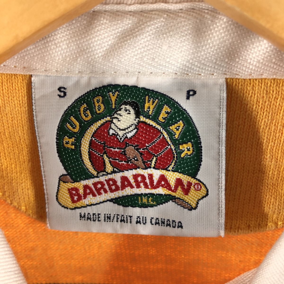 古着 90~00年代 バーバリアン BARBARIAN ボーダー柄 カレッジ