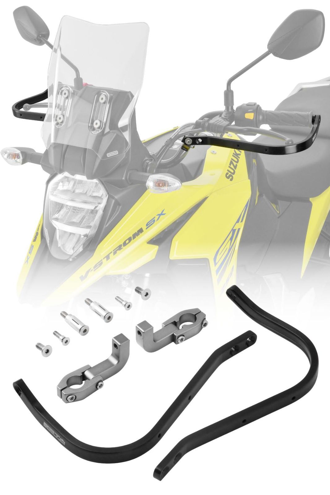 高剛性アルミ合金 設計 2種類の取付け方法 アドベンチャーアーマーハンドガード プロテクション 23-25 オフロード V-STROM250SX ダートフリーク RACING Dirtfreak ジータレーシング ZETA D3215