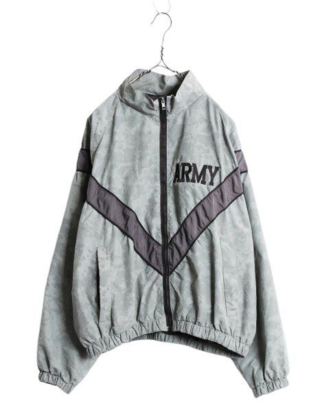 【お得なクーポン配布中!】 12年製 米軍実物 US ARMY ACU 迷彩 リフレクター ナイロン トレーニング ジャケット MEDIUM SHORT / 古着 ミリタリー IPFU 軍物 ジャンパー