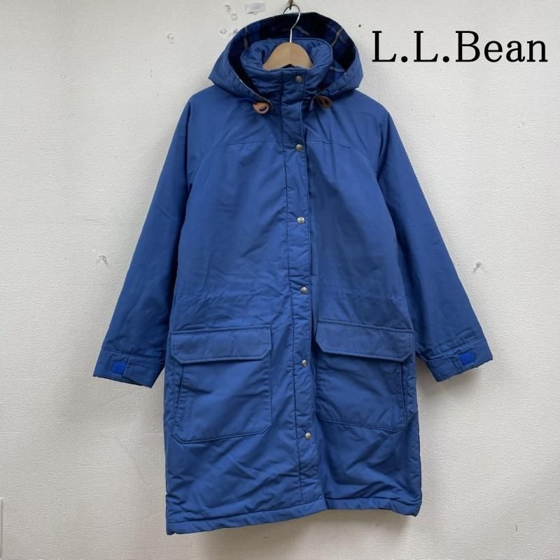 L.L.Bean エルエルビーン コート 80s ストームコート ロング丈 ジャケット 裏地フリースチェック柄 フーディー フルジップ マウンテンパーカー