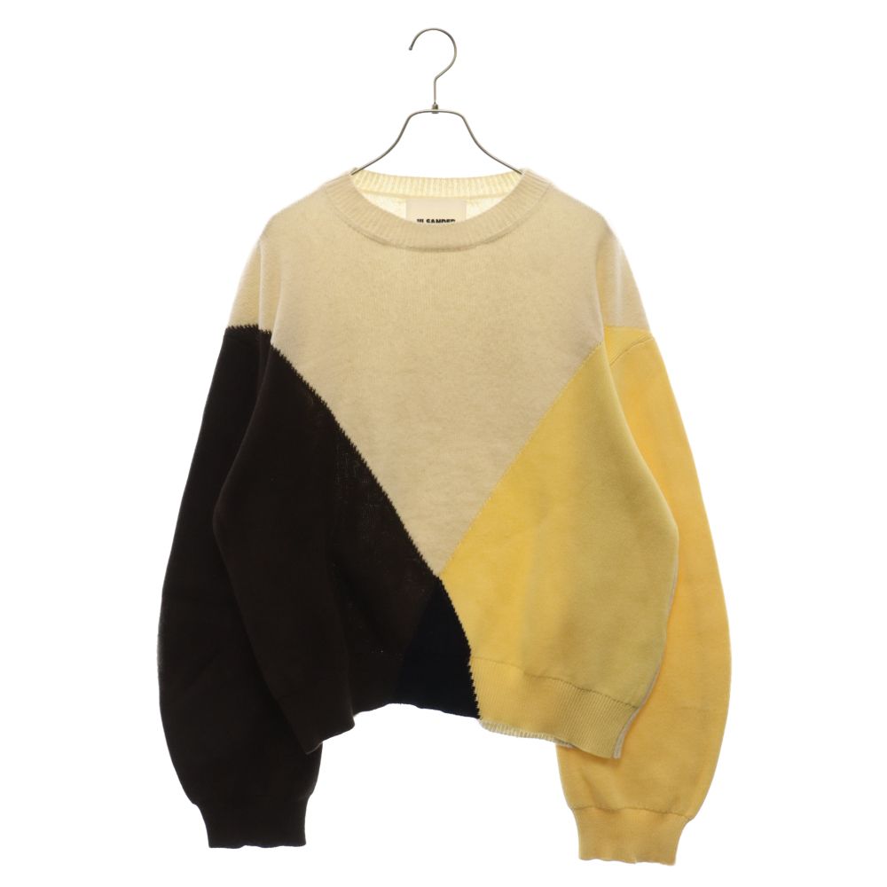 JIL SANDER (ジルサンダー) 22SS コットンウールポリ クルーネックニット セーター マルチ JSMU752003 MUY21138