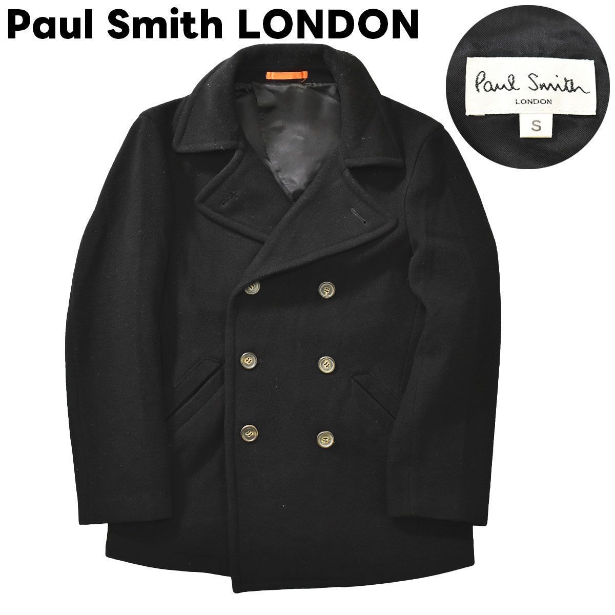 ポールスミス ロンドン Paul Smith メルトンウール Pコート S 黒 - メルカリ