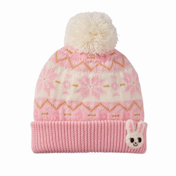 ミキハウス mikihouse 雪柄ニットフード S 46-52cm ピンク 08 USTAUSTRALIA_COM_AU