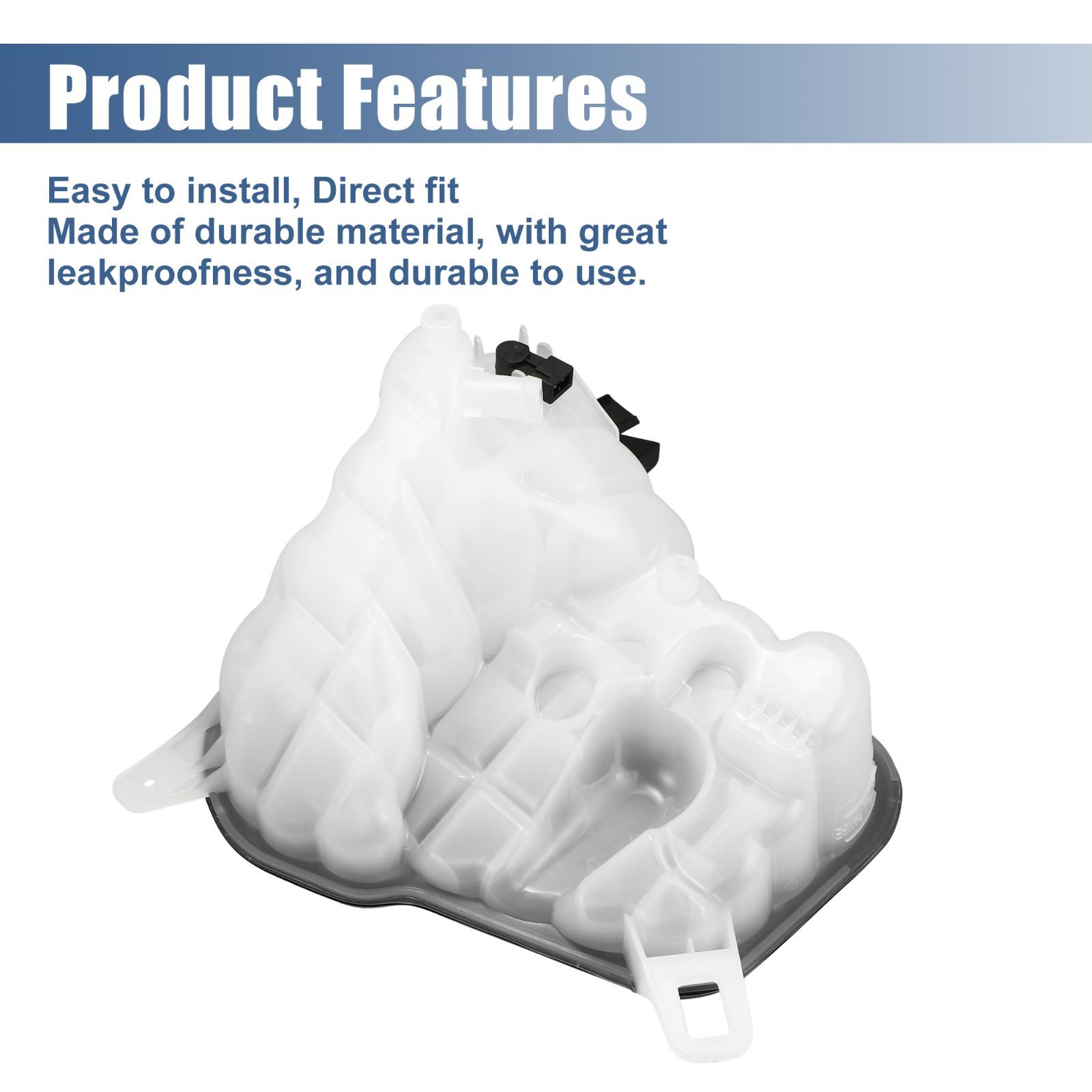 uxcell クーラントラジエーターリザーバータンク C2D36671 クーラントオーバーフロー拡張ボトル キャップとセンサー付き Jaguarに対応 XJ V6 3.0Lに対応 2014-2018に対応 1セット FFCRYSTALESIA_COM