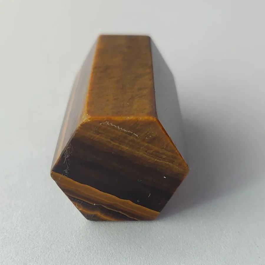 六角柱 パワーストーン 原石 置物 ポイント型 『タイガーアイ(虎目石