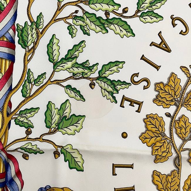 エルメス スカーフ カレ 90 ブルー ホワイト フランス革命を記念