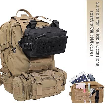 Azarxis ポーチ EDCポーチ モール | サバゲー Molle モールポーチ Molleポーチ ミニ 小型 ユーティリティポーチ 工具入れ 大容量 タクティカルポーチ モー