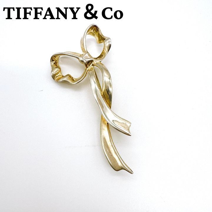 TIFFANY＆Co ティファニー SV925 リボン ピンブローチ ピンバッジ TIFFANY＆Co ティファニー SV925 リボン ピンブローチ