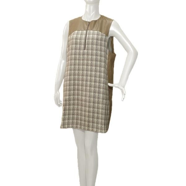 ムニタルプ MUNITALP レディース 秋冬 featherKarl モクチェック ノースリーブワンピース サイズ42 005-67110